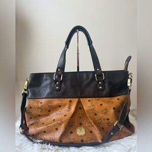 MCM Cognac Two way Tote